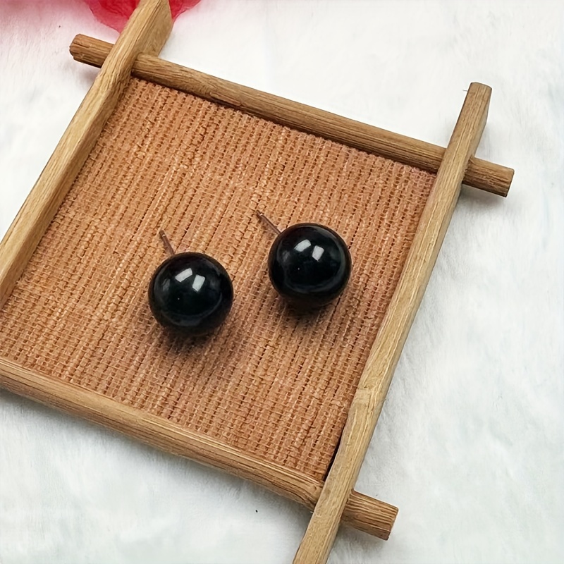 Beads Stud Earrings Acrylic Material Holiday Gift
